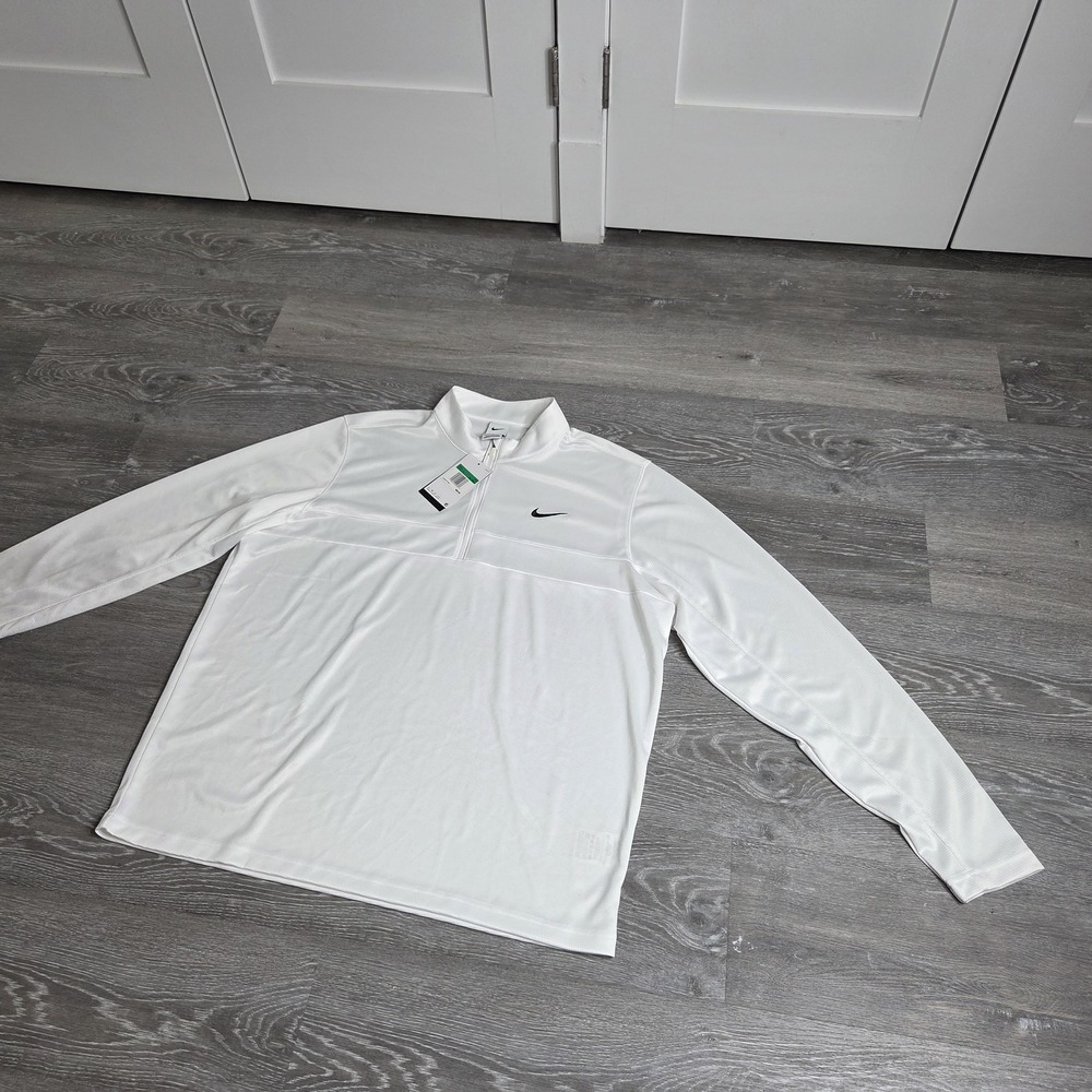 Nike Men's Essential Dri-FIT Half-Zip Golf Pullover White - NWT - Size XL-Tall - Picture 4 of 12